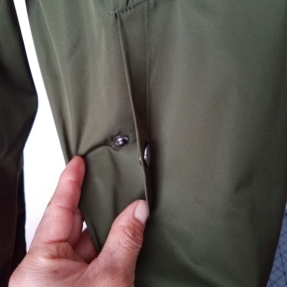 NWOT Time & Tru Wind Resistant Zip-up Anorak Green Hooded Jacket Sz XL - Picture 6 of 9